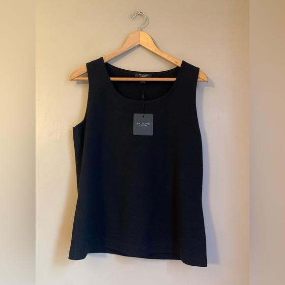 St. John Caviar Black Knit Tank Top Size Large minmalist
Old money classic NWT - Picture 1 of 8